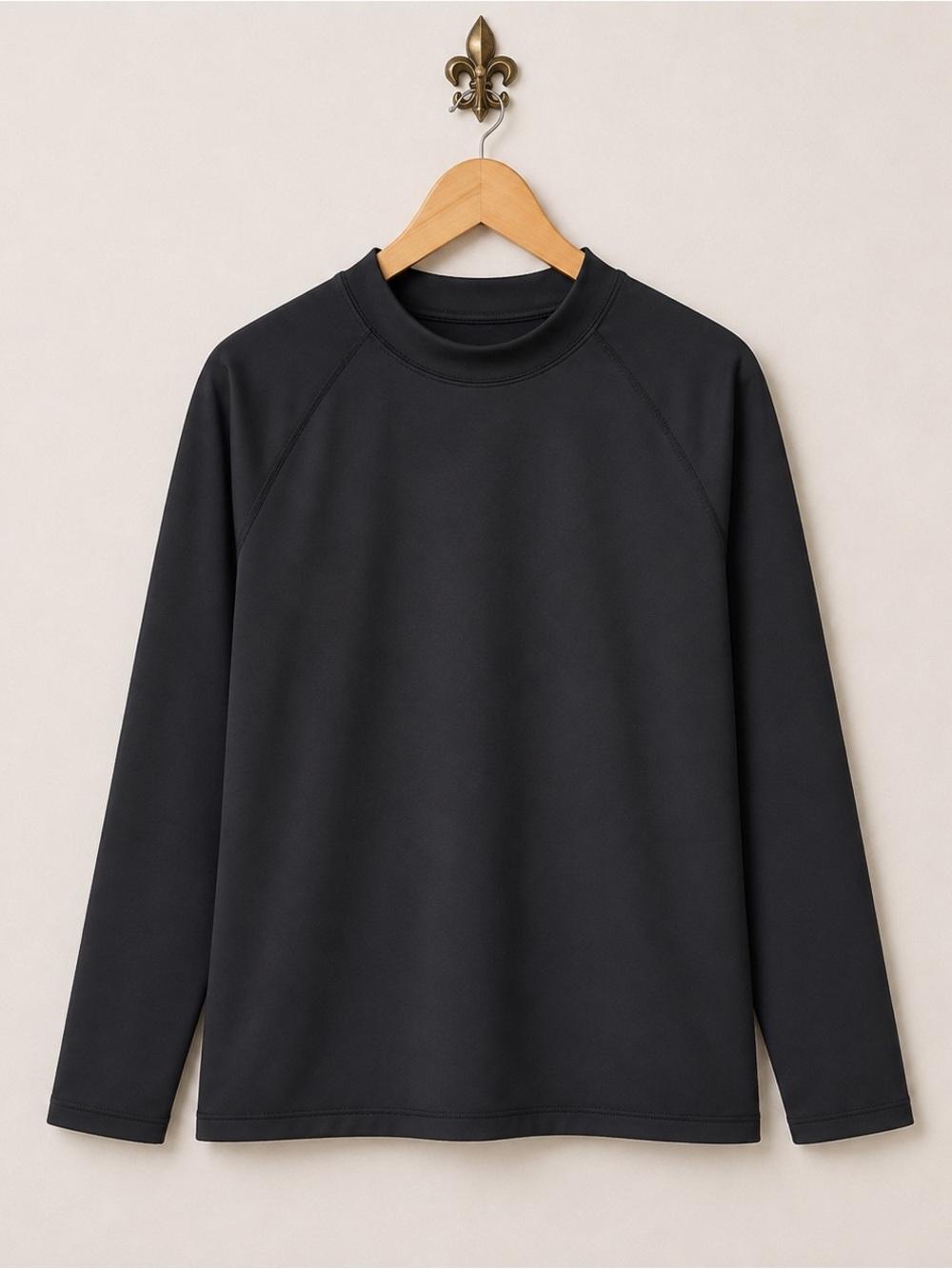 DBX Classic Black Crewneck Long Sleeve Top L